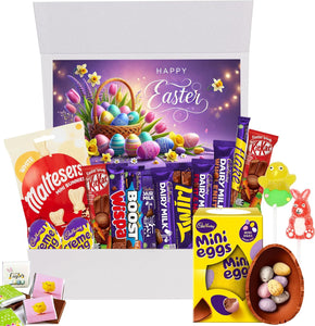 Easter Festive Chocolate Hamper Rich in Standard Chocolate Bars, Easter Mini Eggs, Easter Bunny