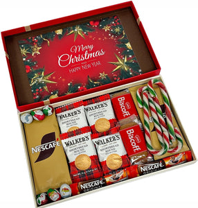 Premium Coffee Gift Set for Christmas Eve- Includes Instant Coffee Biscoff Biscuits - 26 Pieces Pack