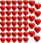 Love Heart Milk Chocolate- RED Foil Wrapped Valentines Chocolate- 50 Pieces