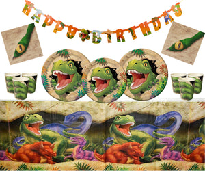 Dinosaur Party Supplies Dino Blast Happy Birthday Celebrations for 16 Guests