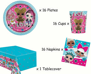 Lol Surprise Party Supplies For Kids Birthday Party Tableware Serves 16 Guest